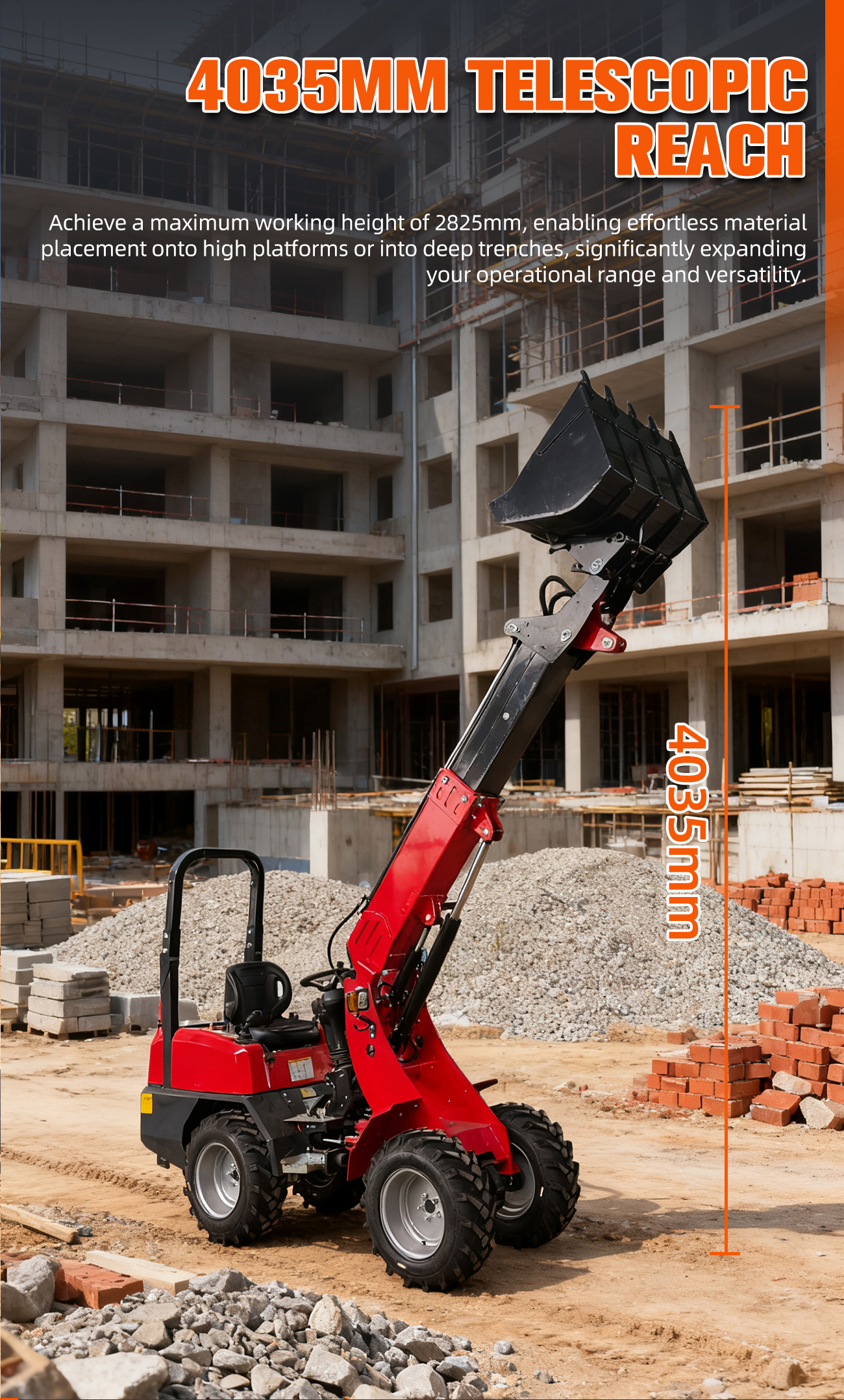 Telescopic arm loader 22