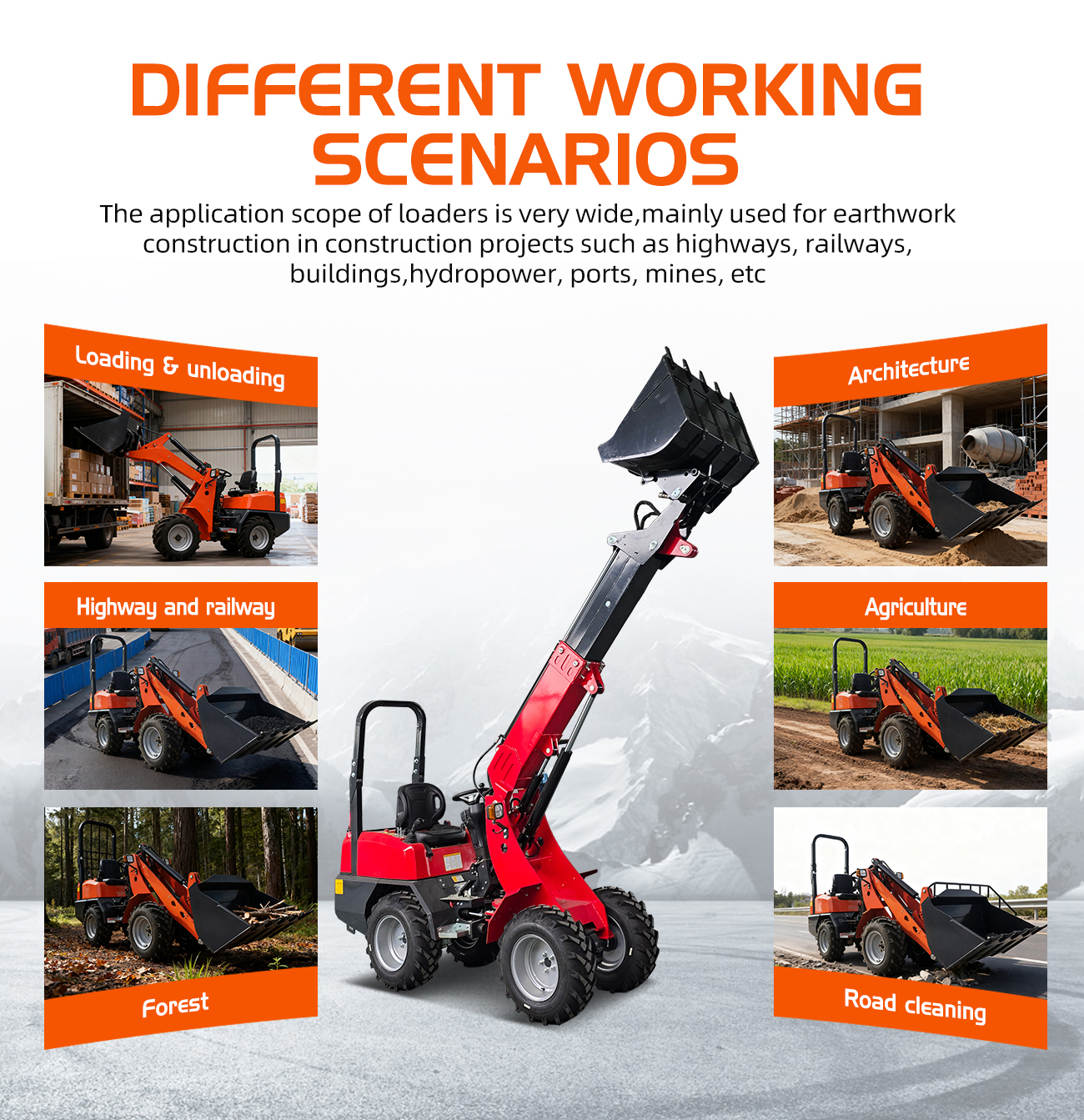 Telescopic arm loader 28