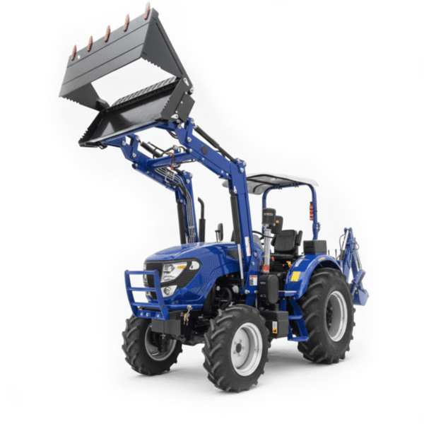 Tractor With Front Loader And Excavator