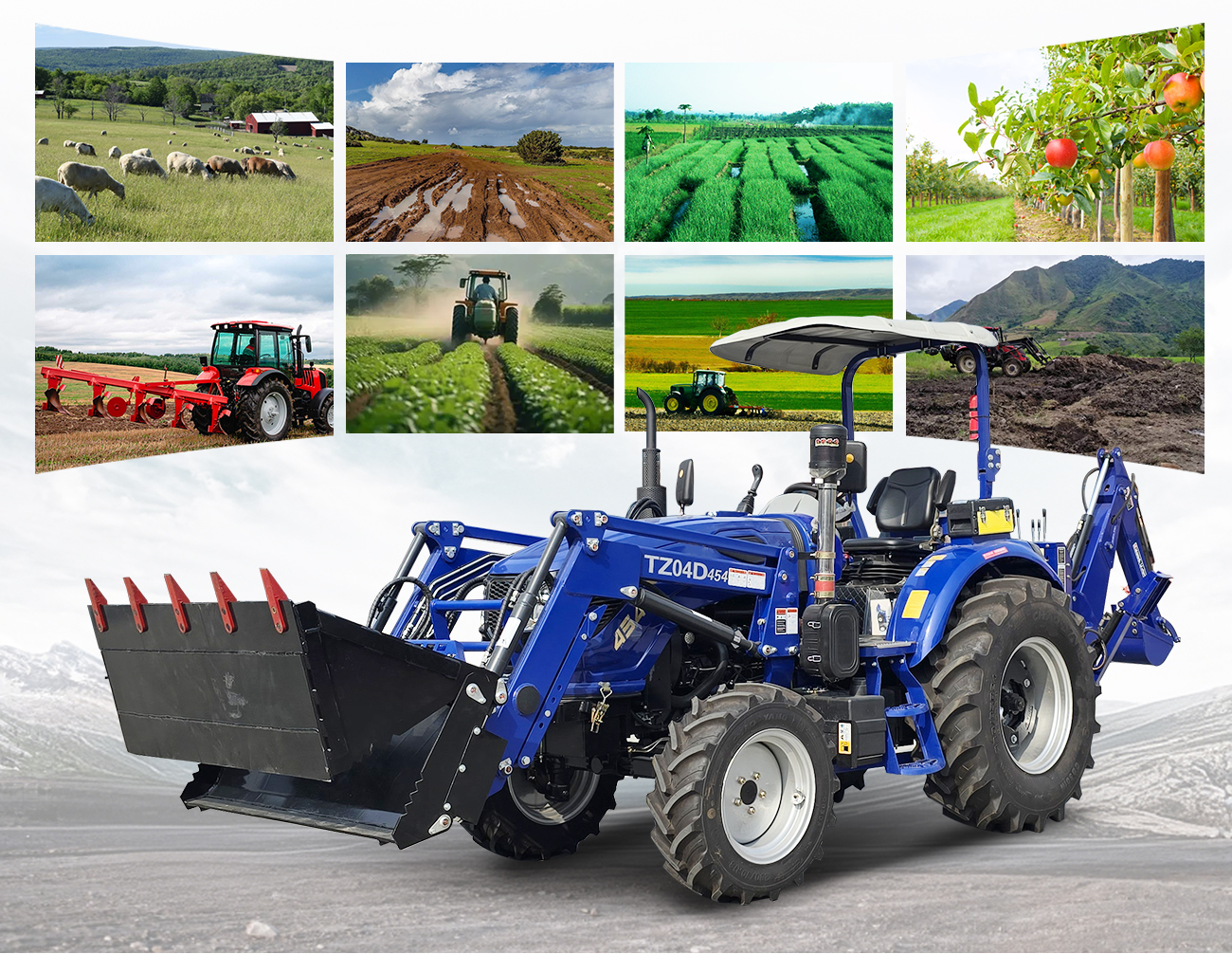 Tractor With Front Loader And Excavator 11 乐天 森维 6 14