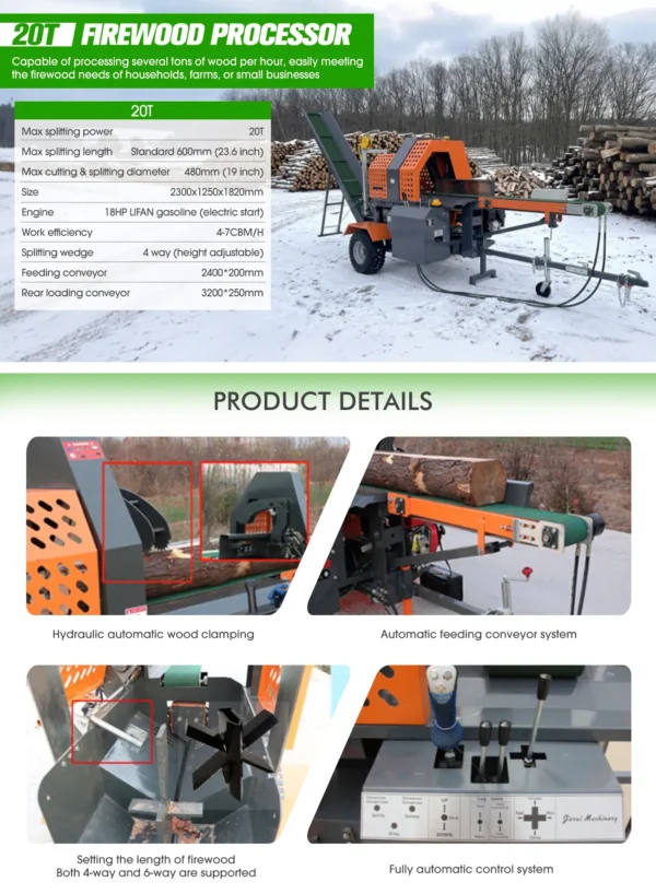 20T Firewood Processor