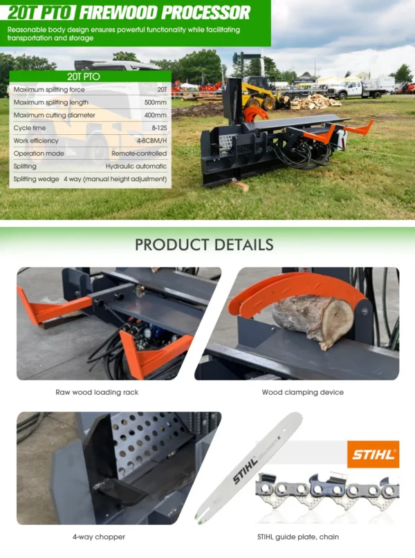 20T PTO Firewood Processor