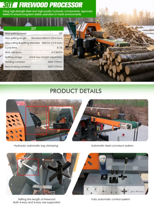 30T Firewood Processor