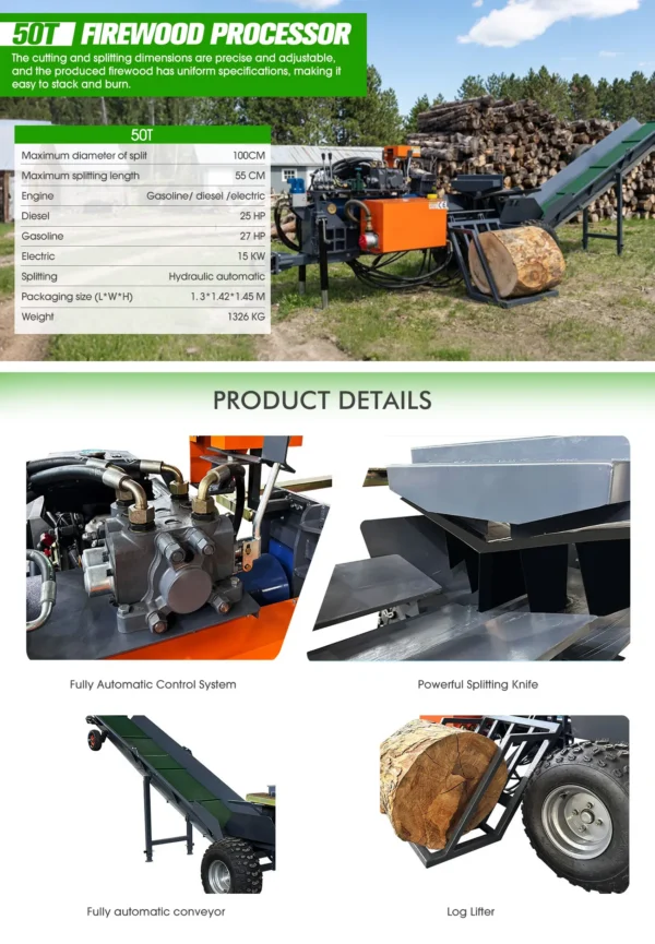 50T Firewood Processor