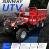 Utility ATV equipped with a front-mounted snow plow for winter driveway clearing.