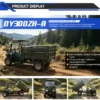 Utility quad bike pulling a cargo trailer for professional landscaping work.