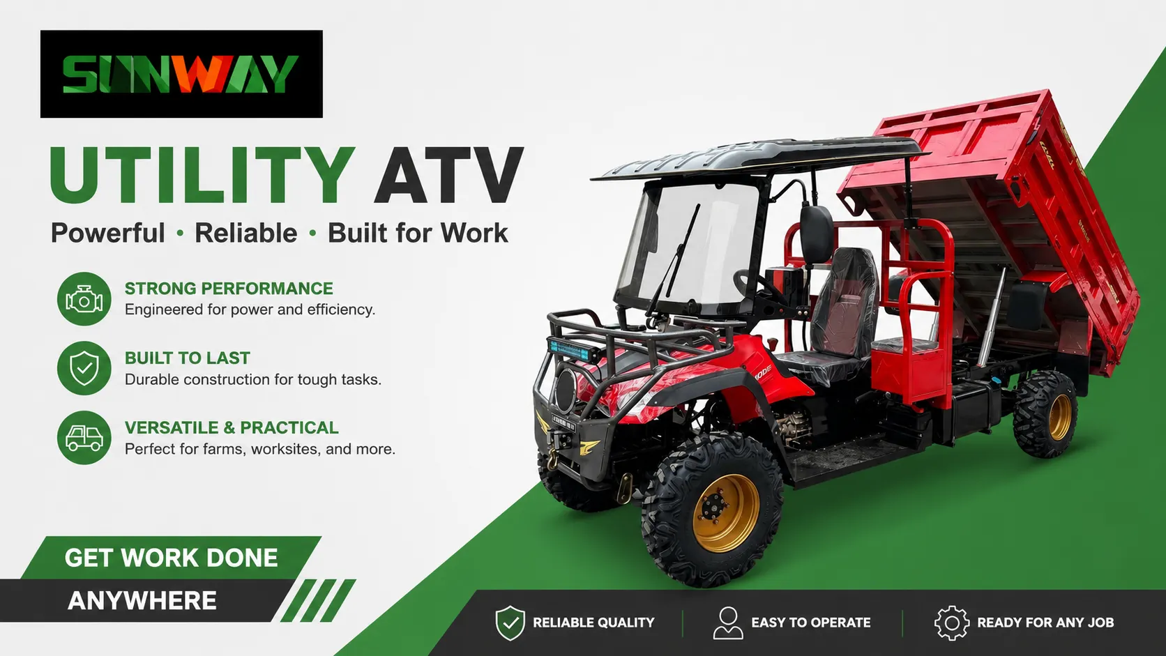 Green 4x4 Utility ATV Parked on Muddy Woodland Trail in [City/Region]