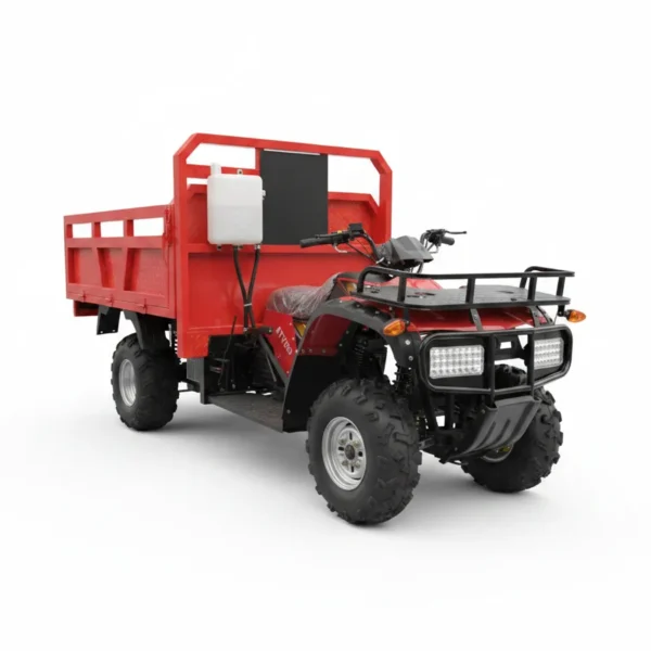 Compact utility ATV demonstrating excellent maneuverability on narrow ranch trails and tight spaces.