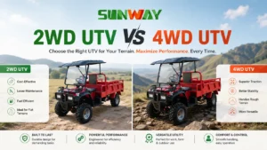 SUNWAY 2WD UTV Vs 4WD UTV Utility Terrain Vehicle Farm Cargo Transport Off Road Work Vehicle