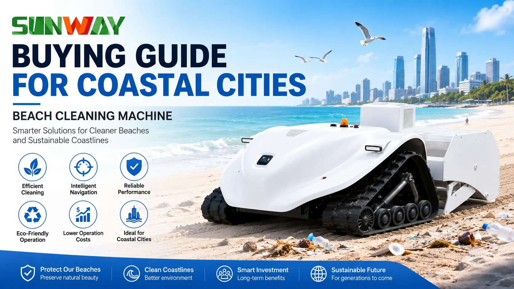 Coastal City Beach Cleaning Machine Buying Guide Smart Beach Cleaning Robot For Public Beaches