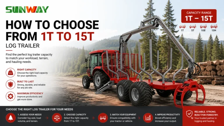 Log Trailer with Crane Buying Guide: How to Choose from 1T to 15T 8 Log Trailer Capacity Guide How To Choose The Right Log Trailer From 1T To 15T