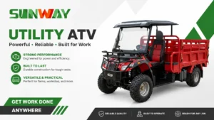 Chainsaw and Rugged Gear Secured to a Workhorse ATV in the Forest