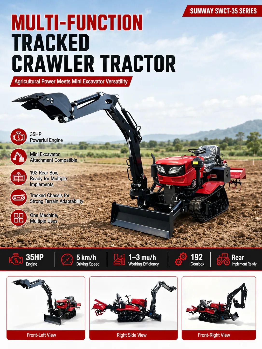 Multi-Functional Tracked Crawler Tractor 2 d84d8c239874aef7f070159aca6f07d9
