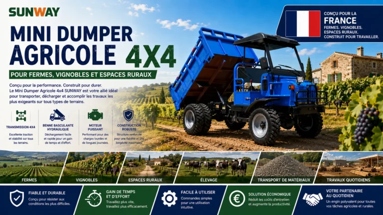 Mini Dumper Agricole 4x4 pour Fermes, Vignobles et Espaces Ruraux 6 mini-dumper-agricole-4x4-fermes-vignobles-espaces-ruraux-france.webp