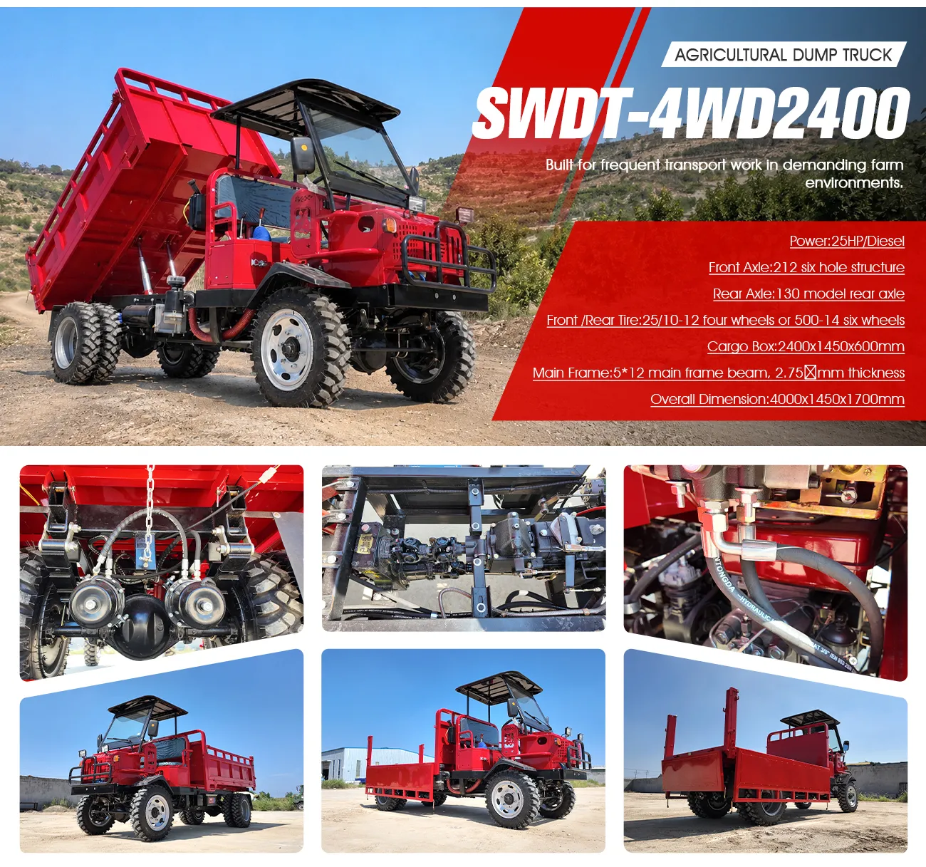 4WD2400 Farm Dump Truck 9 b3bc7eb433a00a4e37b6c883a7203c0f 11